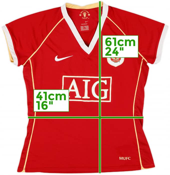 2006-07 Manchester United Home Shirt - 9/10 - (Women's M)