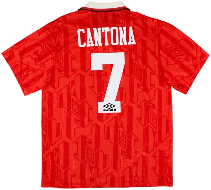 1992-94 Manchester United Home Shirt Cantona #7 - 9/10 - (L)