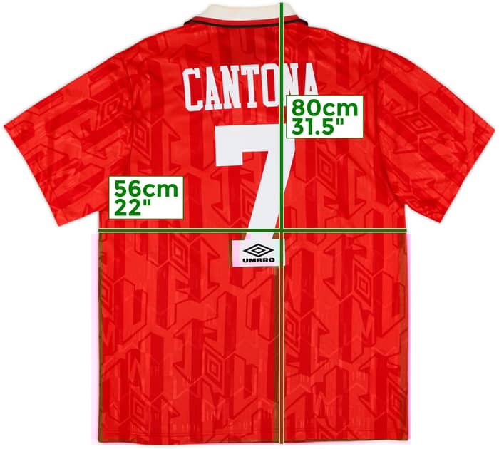 1992-94 Manchester United Home Shirt Cantona #7 - 9/10 - (L)