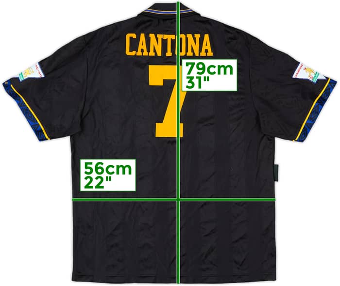 1993-95 Manchester United Away Shirt Cantona #7 - 8/10 - (L)
