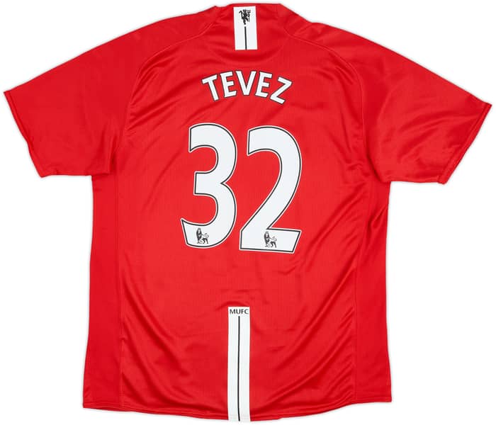 2007-09 Manchester United Home Shirt Tevez #32 - 9/10 - (L)