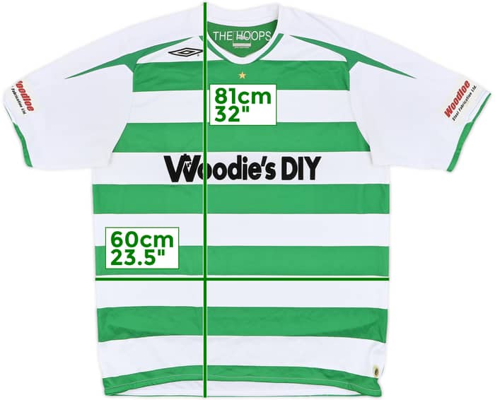 2007-09 Shamrock Rovers Home Shirt #6 - 8/10 - (XL)