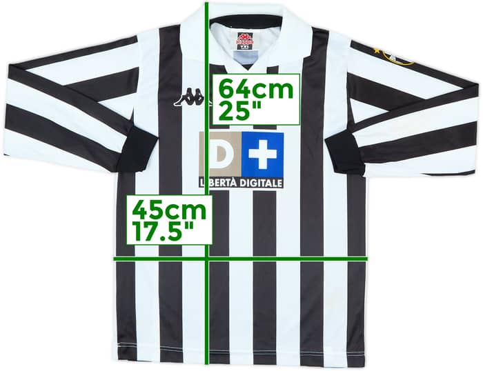 1998-99 Juventus Basic Home L/S Shirt #16 - 6/10 - (XL.Boys)