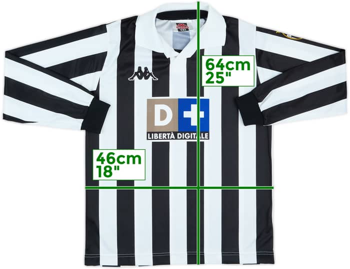 1998-99 Juventus Basic Home L/S Shirt #13 - 5/10 - (XL.Boys)