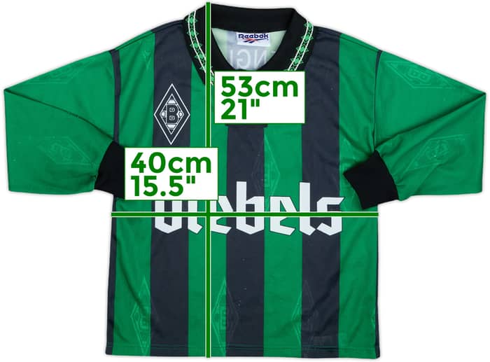 1995-96 Borussia Monchengladbach Away L/S Shirt - 5/10 - (S.Boys)