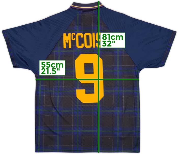 1994-96 Scotland Home Shirt McCoist #9 - 9/10 - (L)