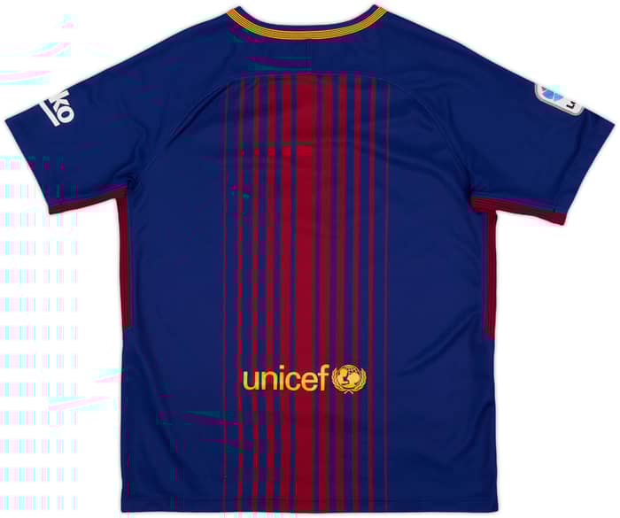 2017-18 Barcelona Home Shirt - 8/10 - (XL.Boys)