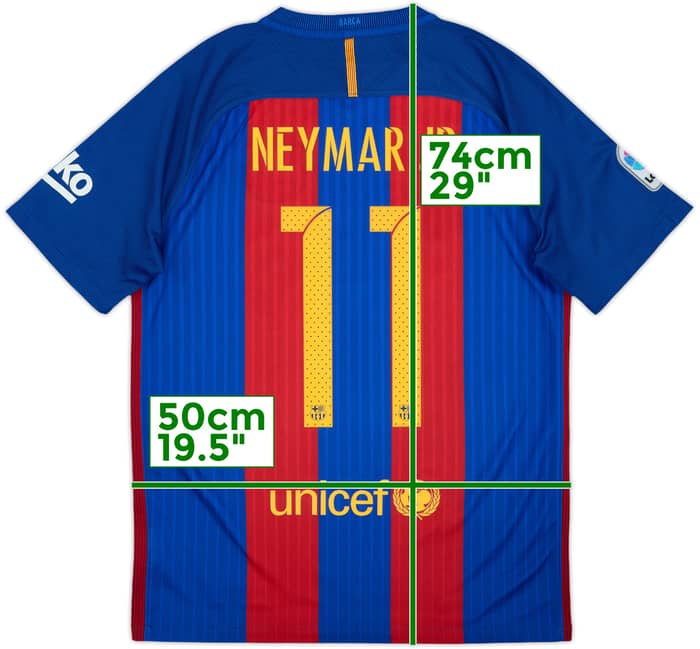 2016-17 Barcelona Home Shirt Neymar Jr #11 - 8/10 - (M)