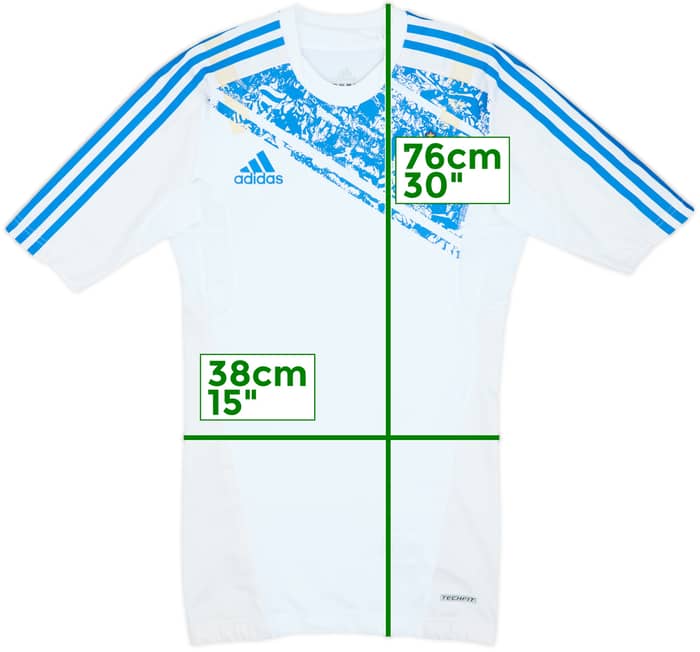 2011-12 Olympique Marseille Player Issue TechFit adidas Training Shirt - 9/10 - (M)