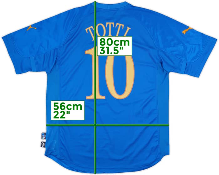 2004-06 Italy Home Shirt Totti #10 - 8/10 - (XL)