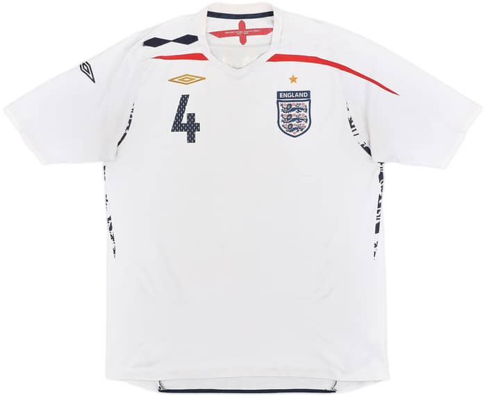 2007-09 England Home Shirt Gerrard #4 - 7/10 - (XL)
