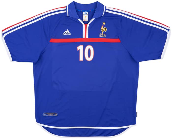 2000-02 France Home Shirt Zidane #10 - 9/10 - (XXL)