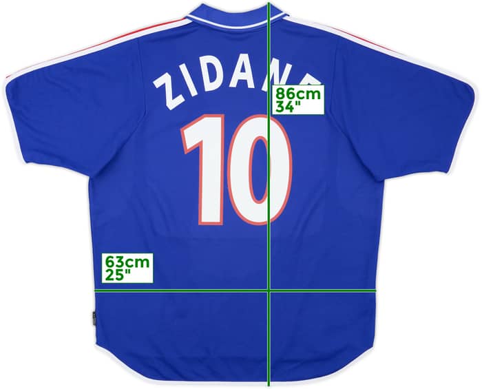 2000-02 France Home Shirt Zidane #10 - 9/10 - (XXL)
