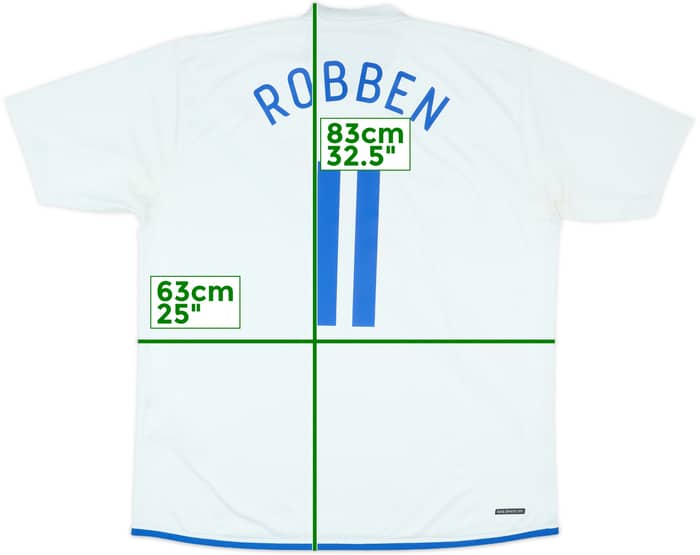2006-08 Netherlands Away Shirt Robben #11 - 6/10 - (XL)