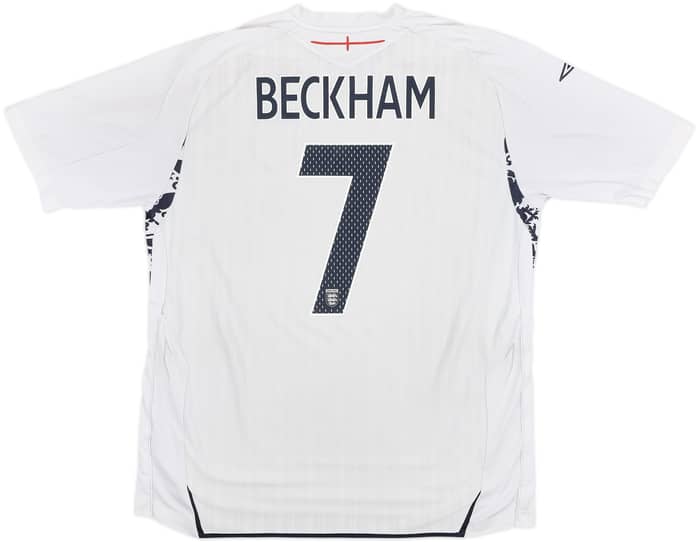 2007-09 England Home Shirt Beckham #7 - 7/10 - (XXL)