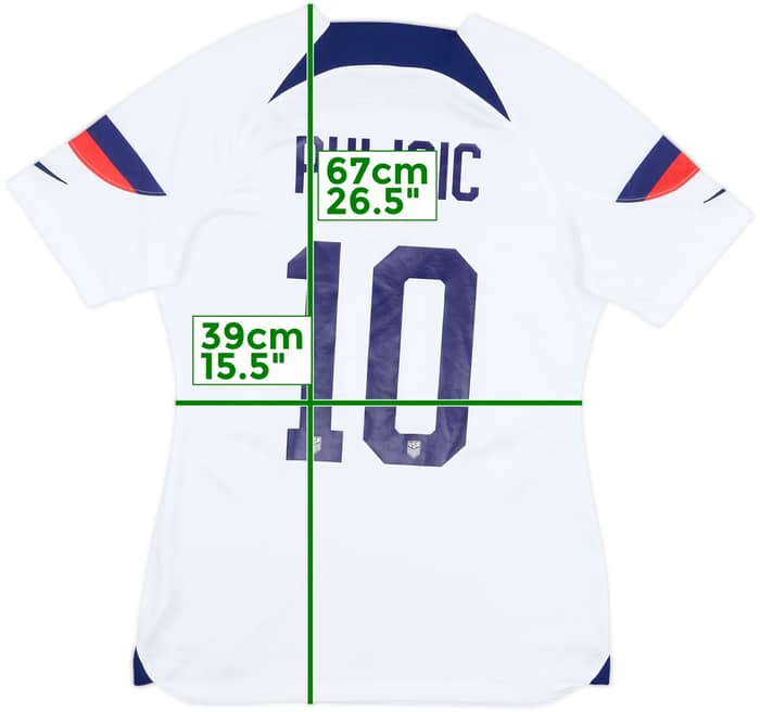 2022-23 USA Home Shirt Pulisic #10 - 9/10 - (Women's S)