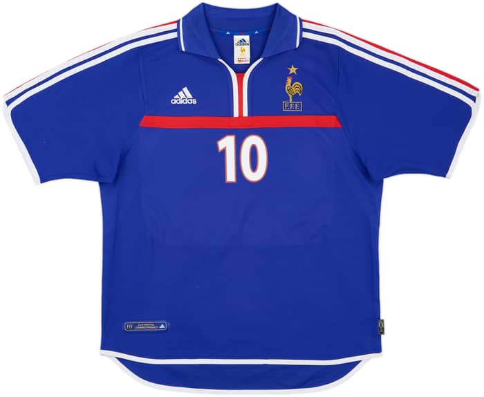 2000-02 France Home Shirt Zidane #10 - 8/10 - (L)