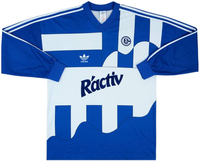 1991-92 Schalke Home L/S Shirt - 8/10 - (L)