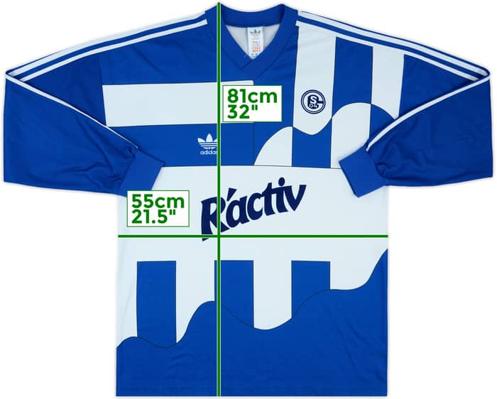 1991-92 Schalke Home L/S Shirt - 8/10 - (L)
