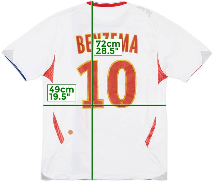 2006-08 Lyon Home Shirt Benzema #10 - 4/10 - (M)