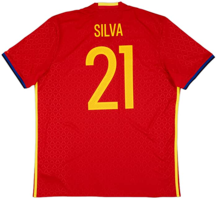 2016-17 Spain Home Shirt Silva #21 - 10/10 - (XL)