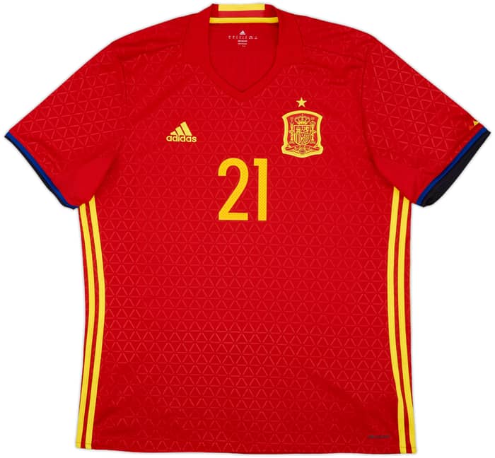 2016-17 Spain Home Shirt Silva #21 - 10/10 - (XL)