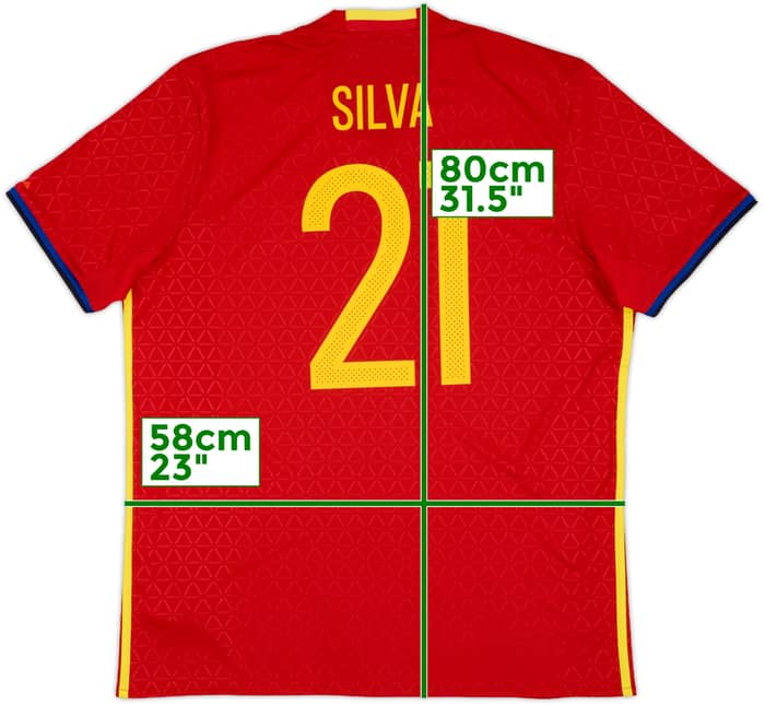 2016-17 Spain Home Shirt Silva #21 - 10/10 - (XL)