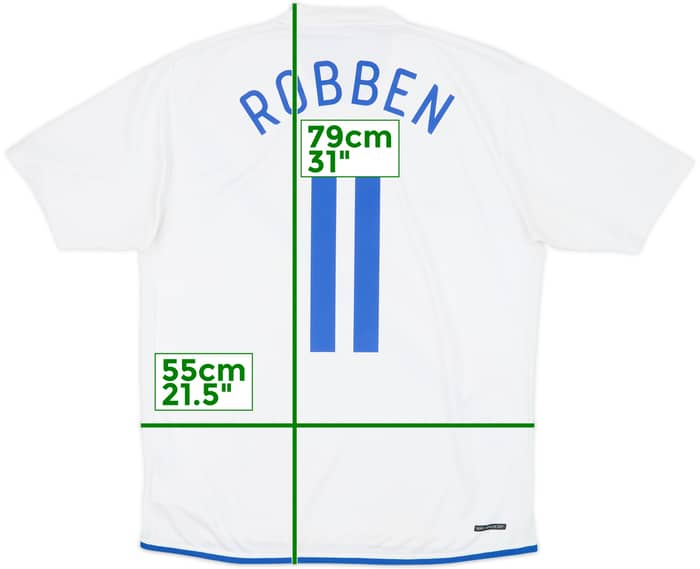 2006-08 Netherlands Away Shirt Robben #11 - 6/10 - (L)