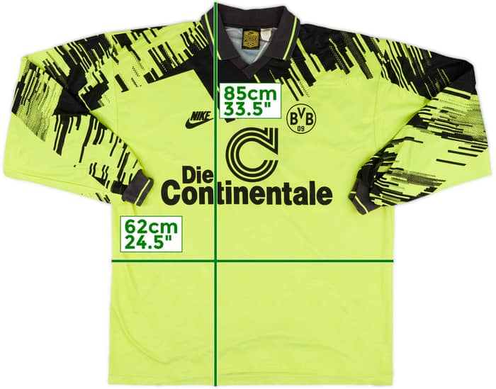 1993-94 Borussia Dortmund Home L/S Shirt - 8/10 - (XXL)