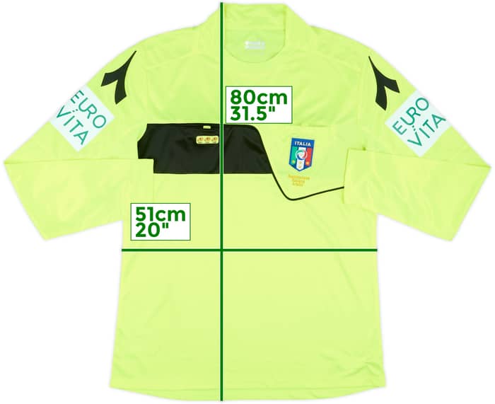 2018-19 Italy Diadora Referee L/S Shirt - 8/10 - (M)