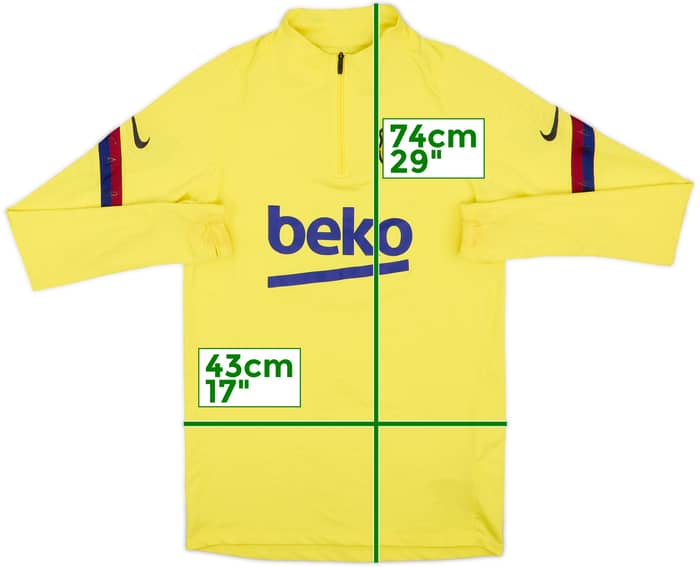 2020-21 Barcelona Nike 1/4 Zip Training Top - 8/10 - (S)