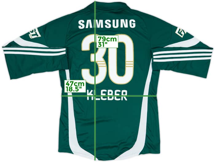 2009-10 Palmeiras Home L/S Shirt Kleber #30 - 8/10 - (M)
