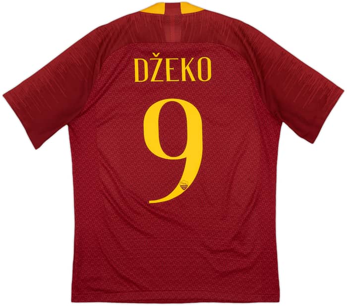 2018-19 Roma Authentic Home Shirt Dzeko #9 - 7/10 - (M)