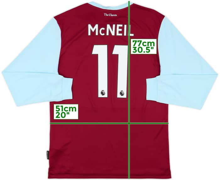 2019-20 Burnley Home L/S Shirt McNeil #11 (L)