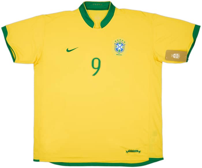 2006-08 Brazil Home Shirt Ronaldo #9 (3XL)