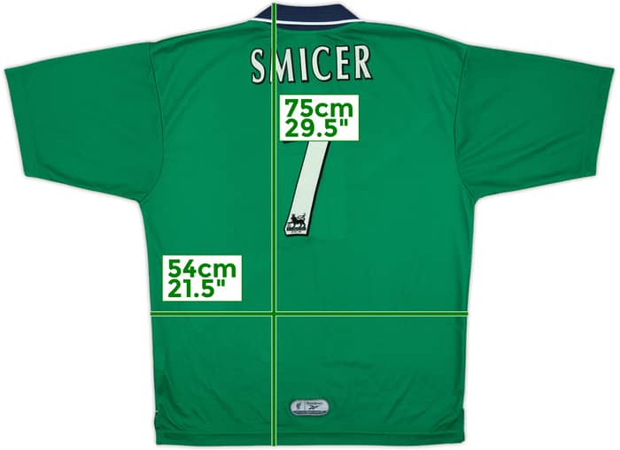 1999-00 Liverpool Away Shirt Smicer #7 - 8/10 - (M)