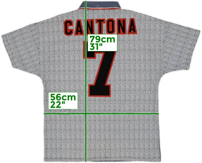 1995-96 Manchester United Away Shirt Cantona #7 - 8/10 - (L)