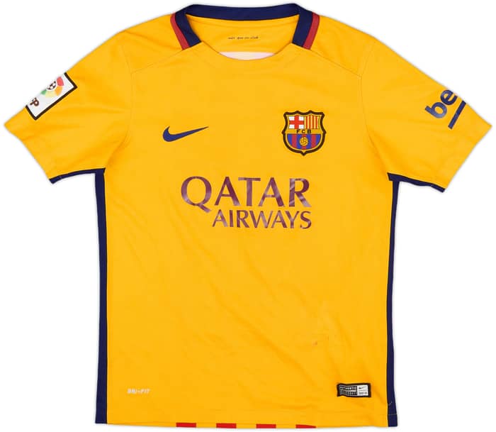 2015-16 Barcelona Away Shirt Neymar Jr #11 - 5/10 - (M.Boys)