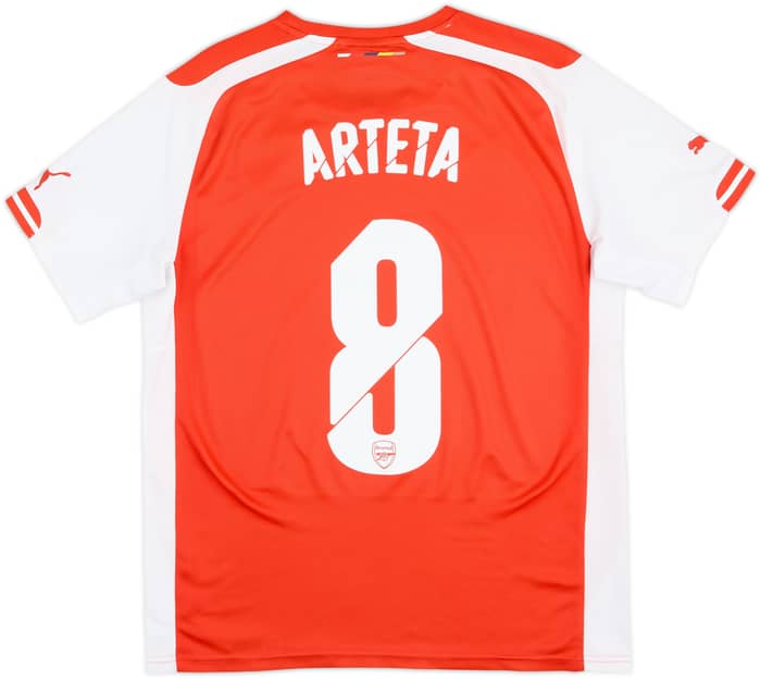 2014-15 Arsenal Home Shirt Arteta #8 - 5/10 - (M)