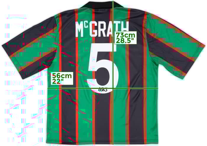 1993-95 Aston Villa Away Shirt McGrath #5 - 8/10 - (L)