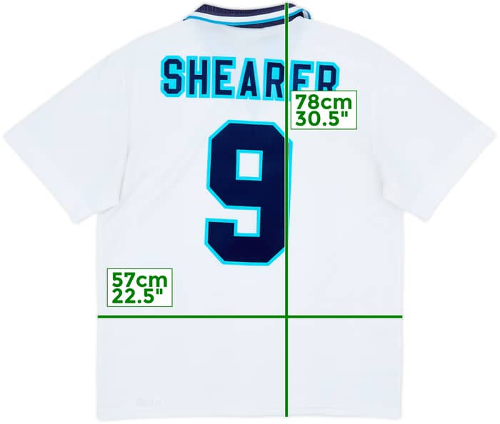 1995-97 England Home Shirt Shearer #9 - 9/10 - (L)