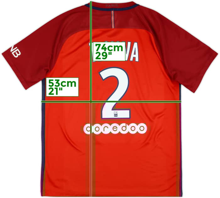 2016-17 Paris Saint-Germain Away Shirt T.Silva #2 - 5/10 - (L)