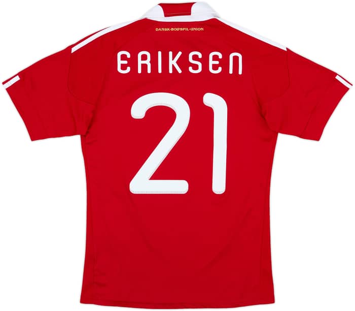 2010-11 Denmark Home Shirt Eriksen #21 - 10/10 - (S)