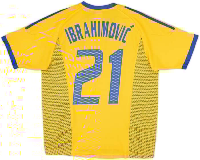 2002-03 Sweden Home Shirt Ibrahimovic #21 - 6/10 - (M)