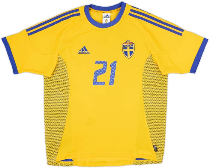 2002-03 Sweden Home Shirt Ibrahimovic #21 - 6/10 - (M)