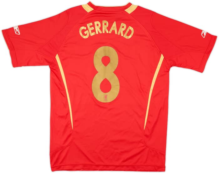 2005-06 Liverpool CL Home Shirt Gerrard #8 - 5/10 - (M)