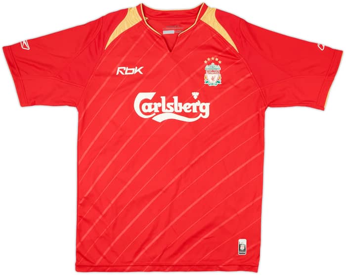 2005-06 Liverpool CL Home Shirt Gerrard #8 - 5/10 - (M)