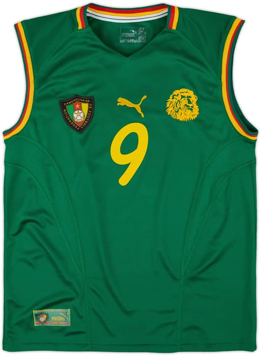 2002 Cameroon Home Vest Shirt Eto'o #9 - 8/10 - (S)