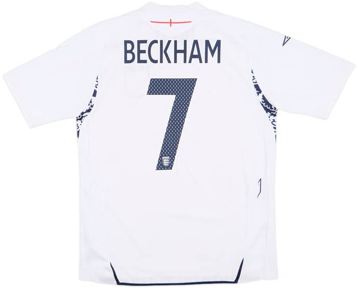 2007-09 England Home Shirt Beckham #7 - 5/10 - (L)