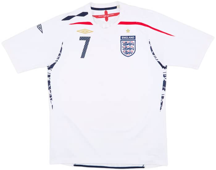 2007-09 England Home Shirt Beckham #7 - 5/10 - (L)